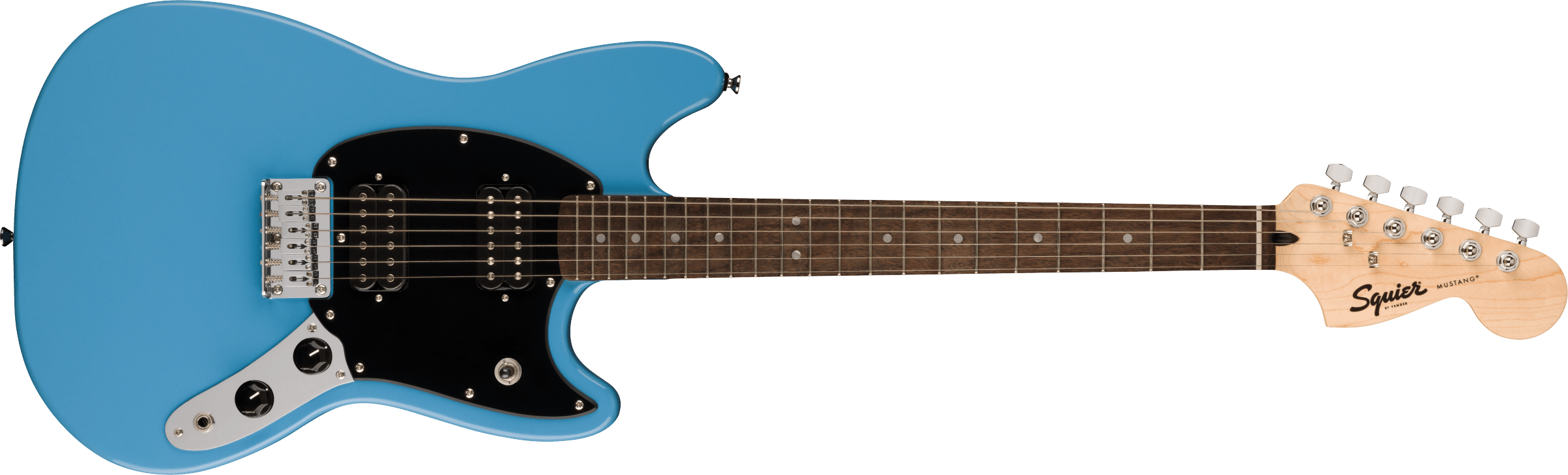 Squier® Squier Sonic® Mustang® HH, Laurel Fingerboard, Black Pickguard, California Blue