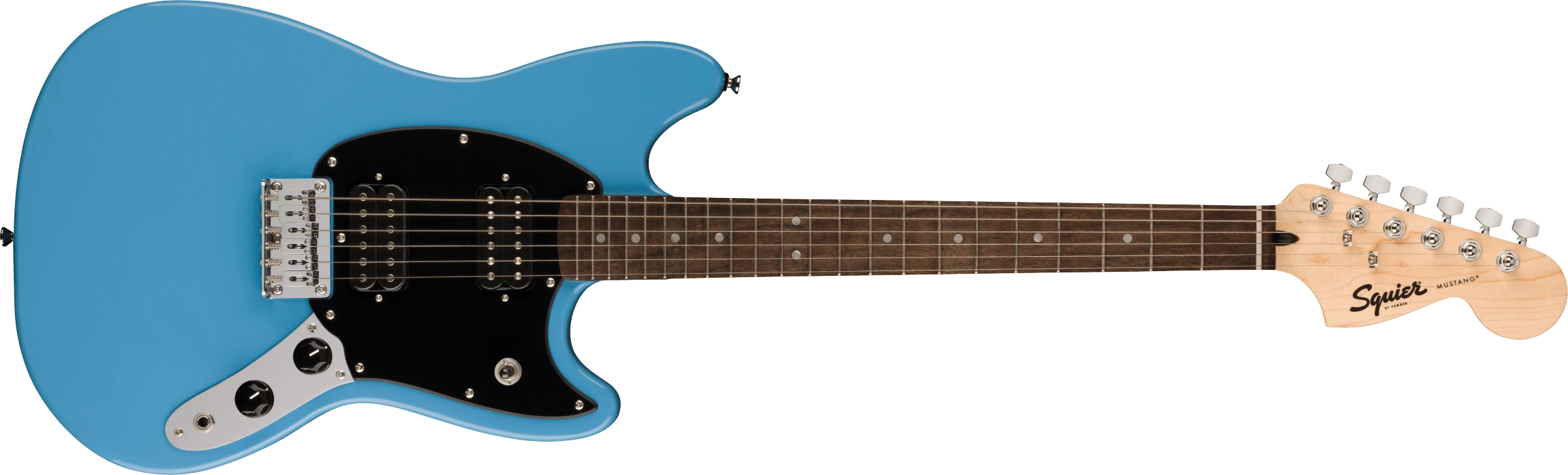Squier® Squier Sonic® Mustang® HH, Laurel Fingerboard, Black Pickguard, California Blue