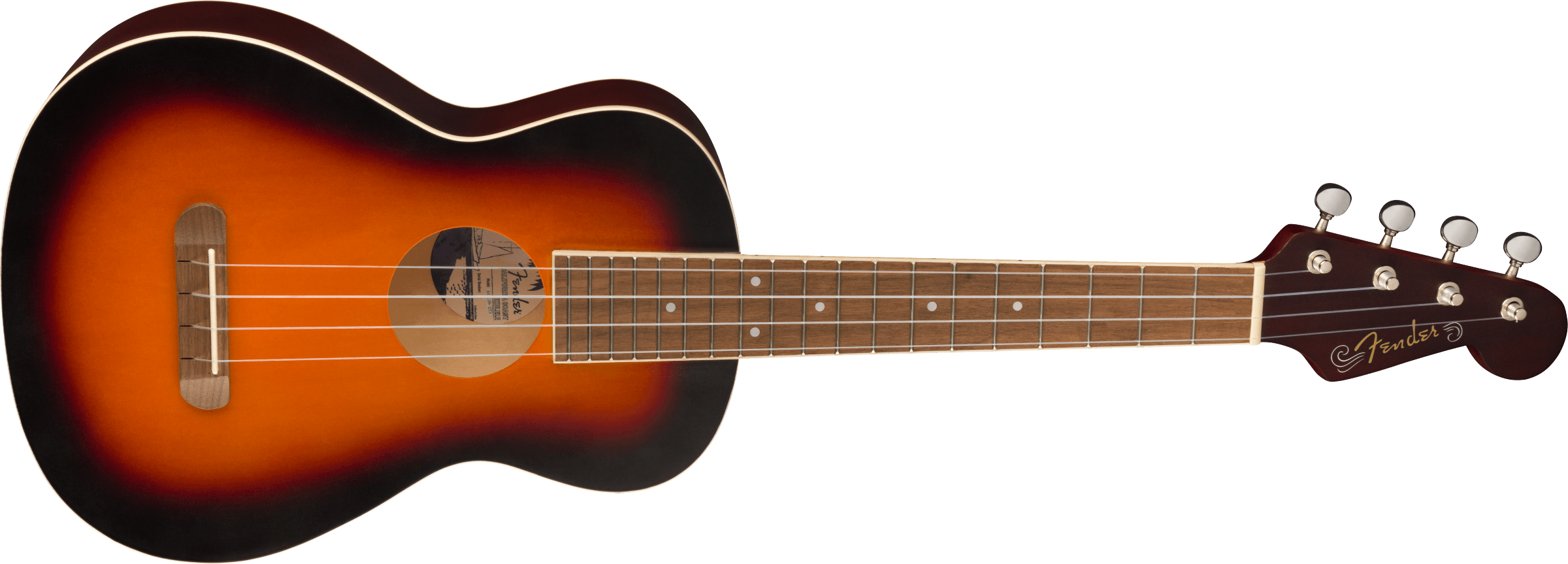Fender® Avalon Tenor Ukulele, Walnut Fingerboard, 2-Color Sunburst