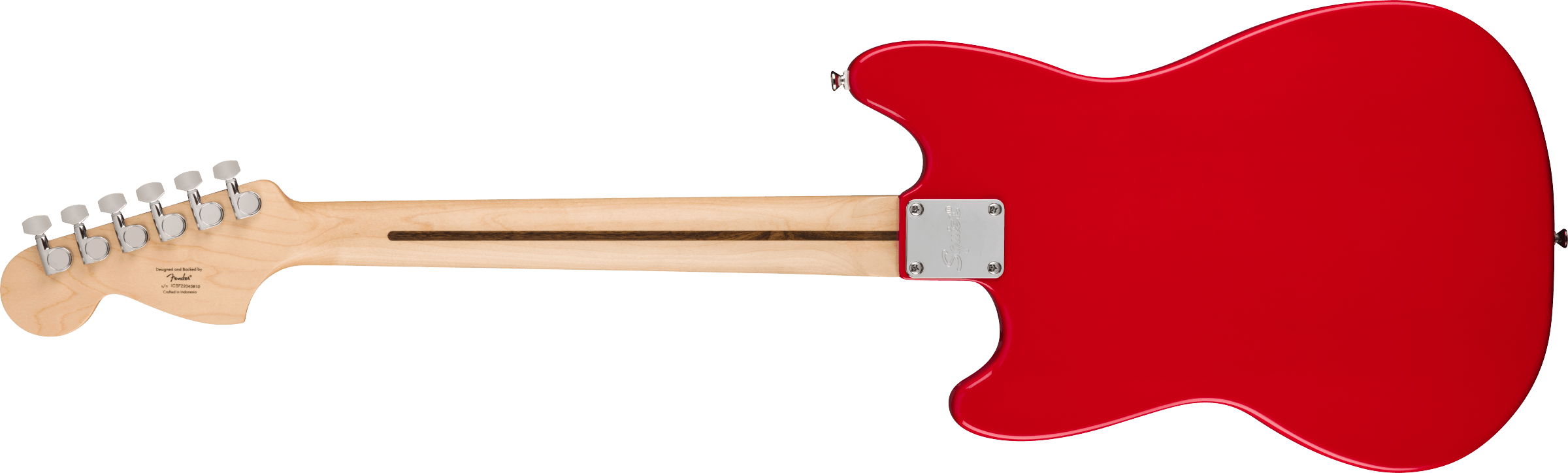 Squier® Squier Sonic® Mustang®, Maple Fingerboard, White Pickguard, Torino Red