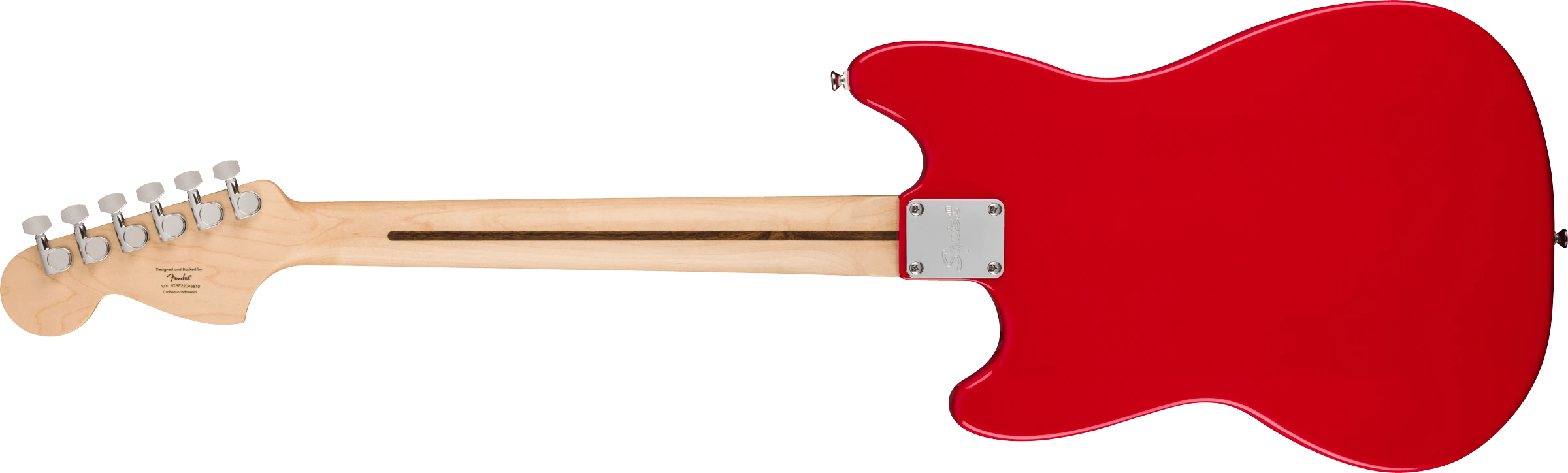 Squier® Squier Sonic® Mustang®, Maple Fingerboard, White Pickguard, Torino Red