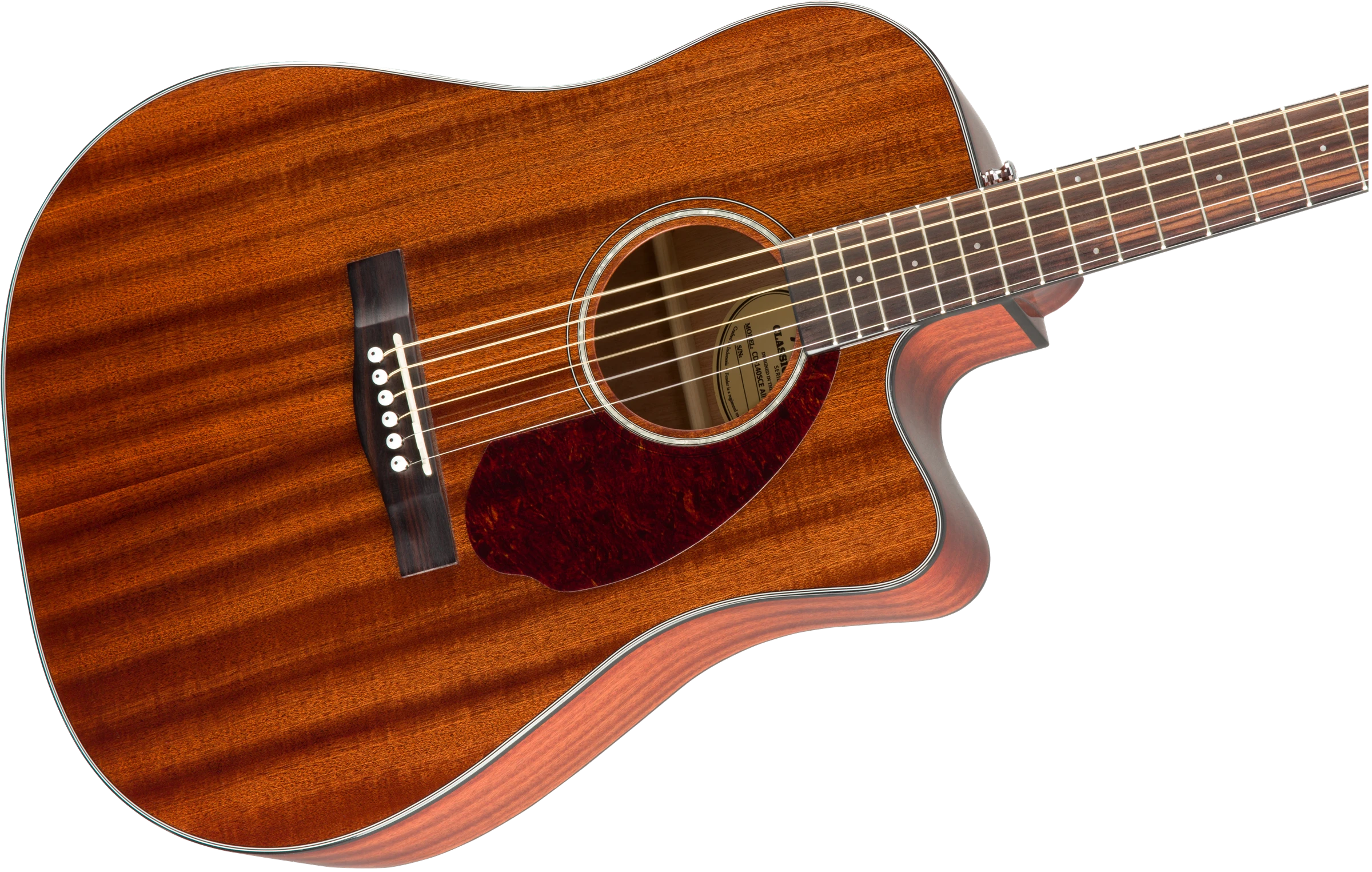 Fender® CD-140SCE Dreadnought, Walnut Fingerboard, All-Mahogany w/Case
