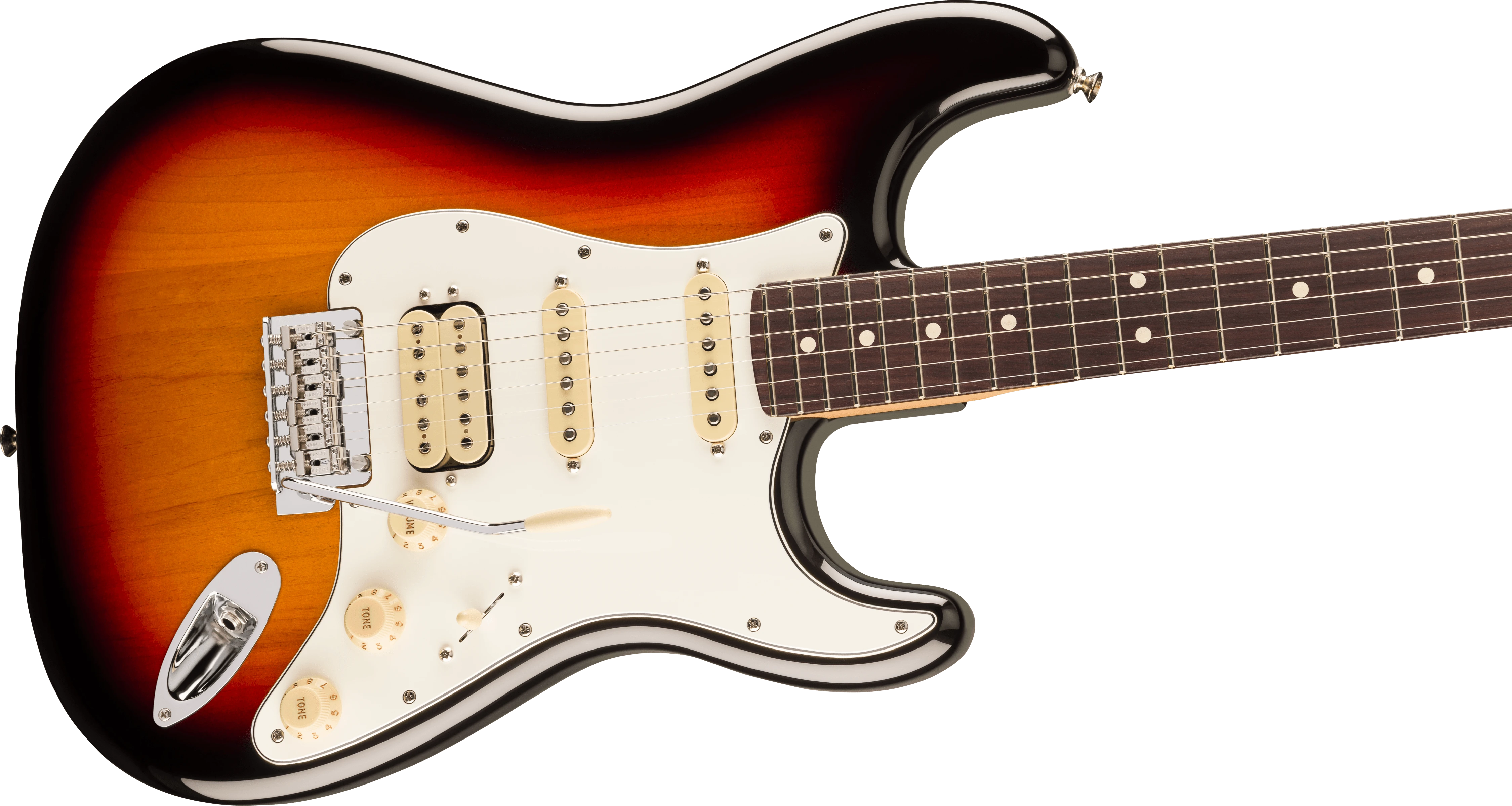 Fender® Player II Stratocaster® HSS, Rosewood Fingerboard, 3-Color Sunburst
