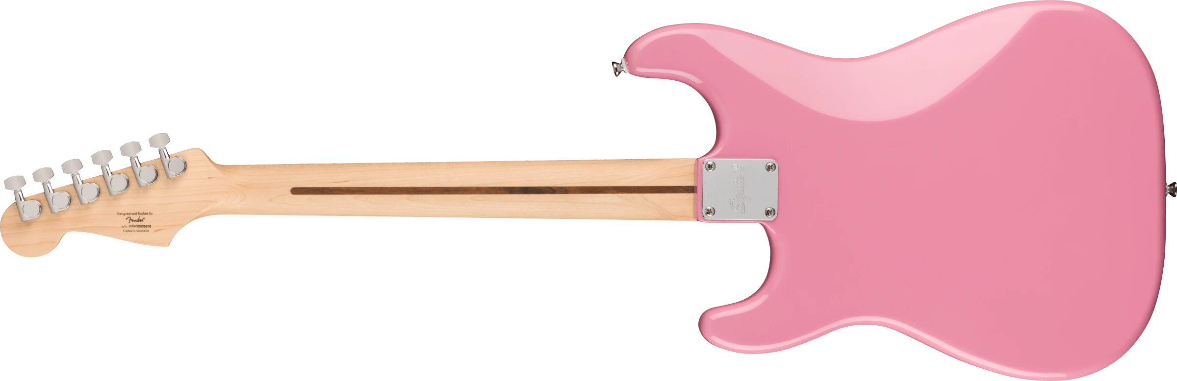 Squier® Squier Sonic® Stratocaster® HT H, Maple Fingerboard, White Pickguard, Flash Pink