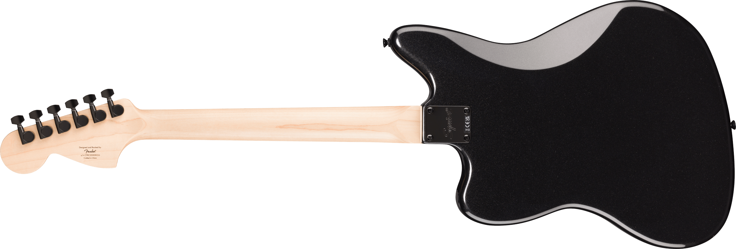 Squier® FSR Affinity™ Jaguar®, Laurel Fingerboard, Black Pickguard, Black Hardware, Matching Headstock, Metallic Black