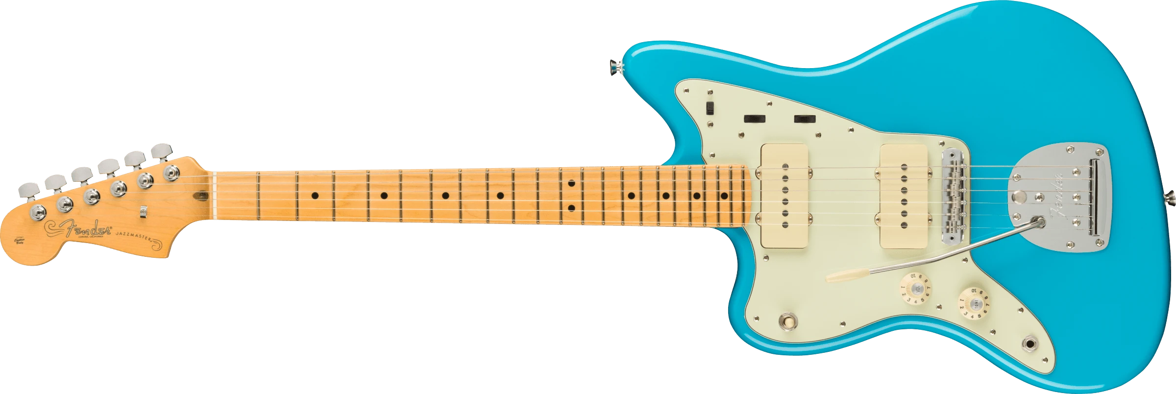 Fender® American Professional II Jazzmaster® Left-Hand, Maple Fingerboard, Miami Blue
