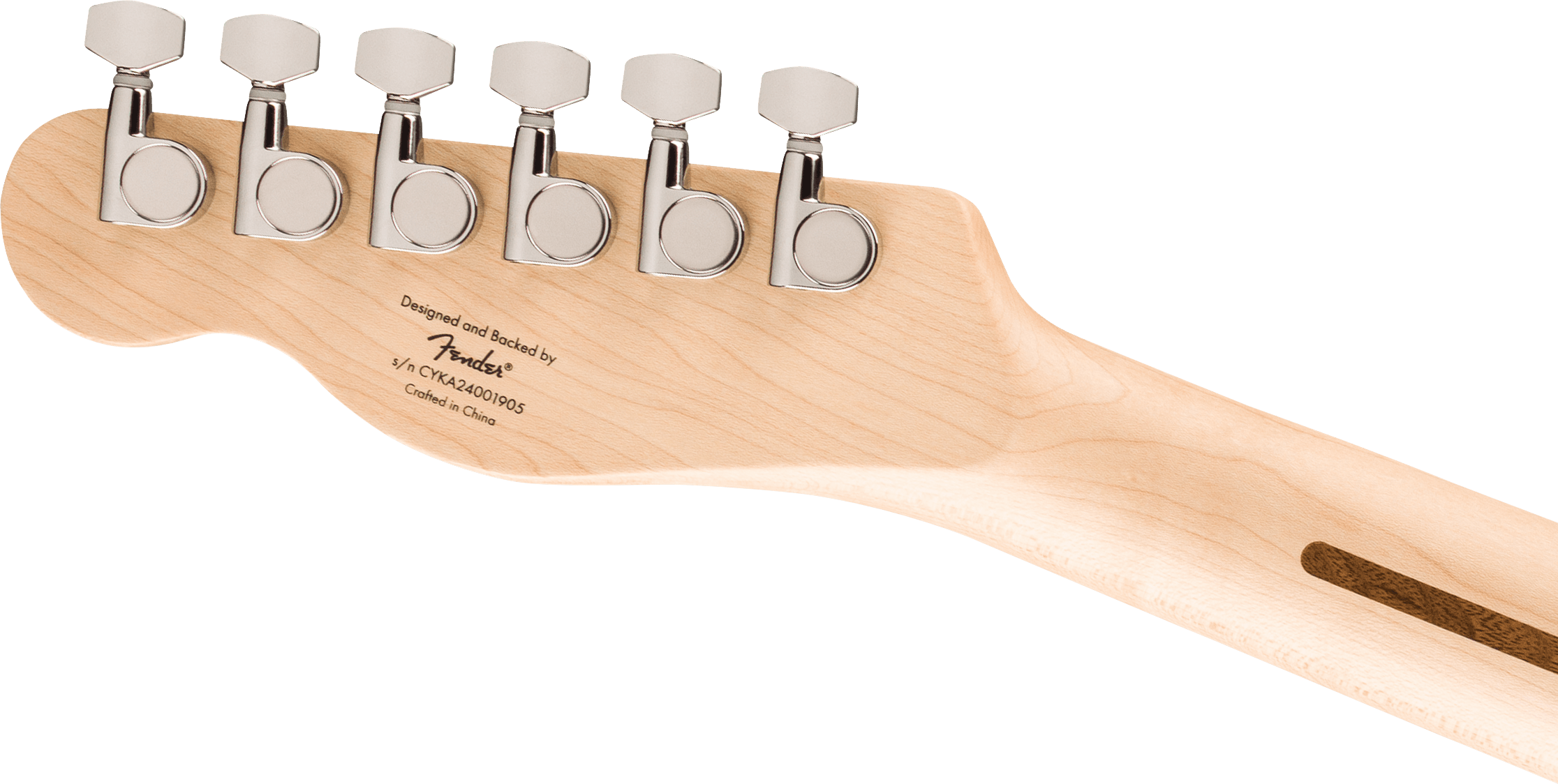 Squier® Affinity Series® Telecaster® Thinline, Laurel Fingerboard, Black Pickguard, Olympic White