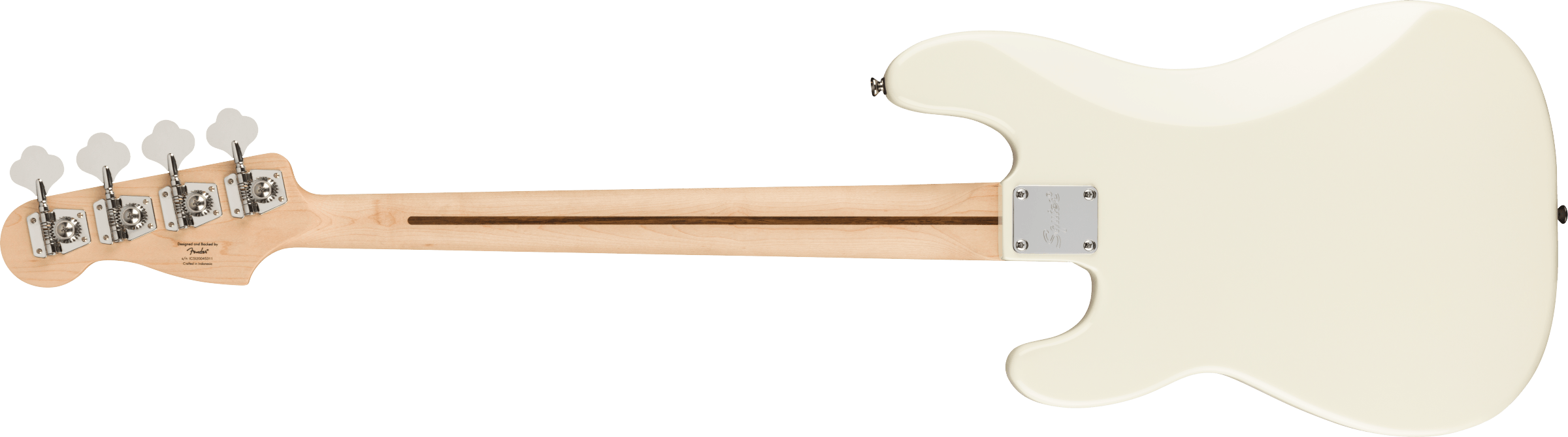Squier® Affinity Series® Precision Bass® PJ, Maple Fingerboard, Black Pickguard, Olympic White