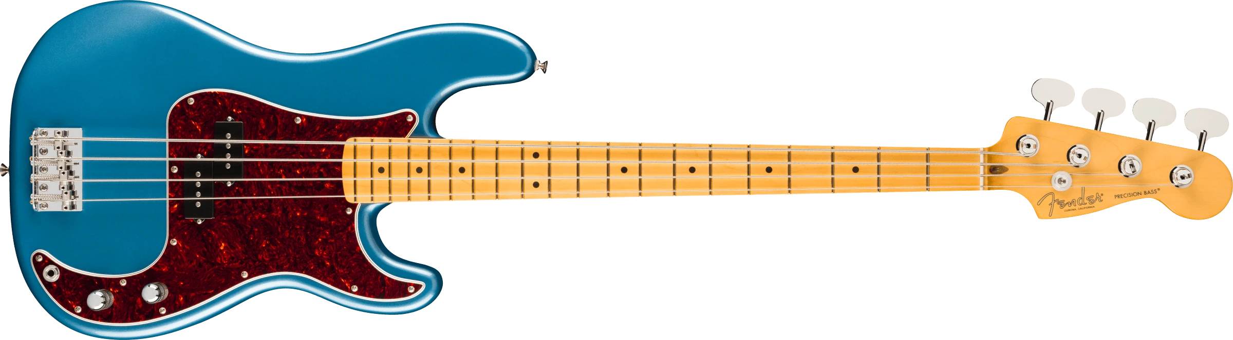 Fender® American Professional Classic Precision Bass®, Maple Fingerboard, Faded Lake Placid Blue