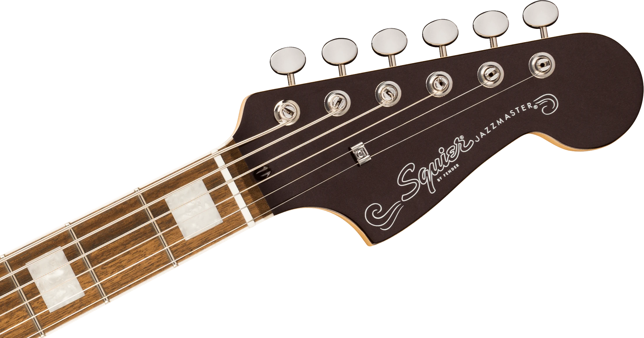 Squier® Paranormal Baritone Jazzmaster® HH, Laurel Fingerboard, Black Pickguard, Oxblood
