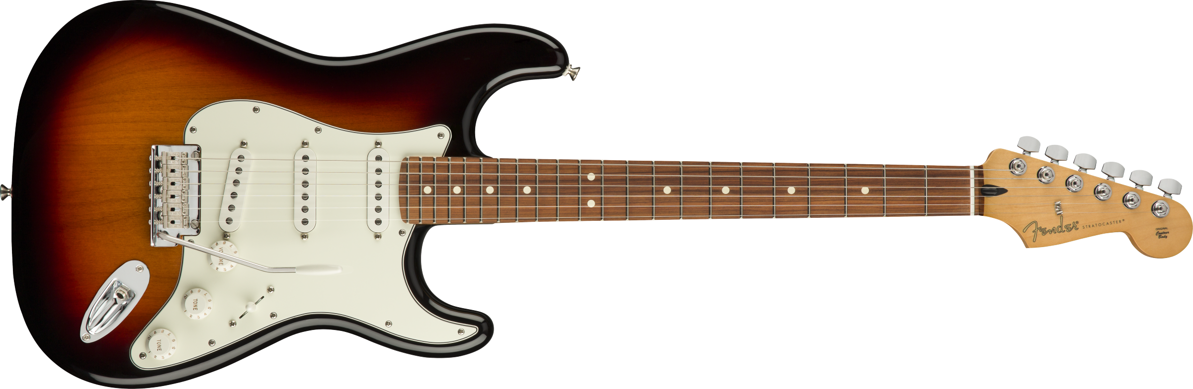 Fender® Player Stratocaster®, Pau Ferro Fingerboard, 3-Color Sunburst