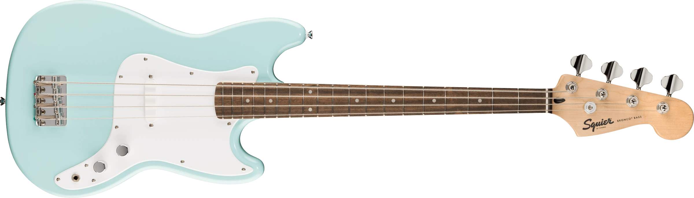 Squier® Squier Sonic® Bronco™ Bass, Laurel Fingerboard, White Pickguard, Daphne Blue