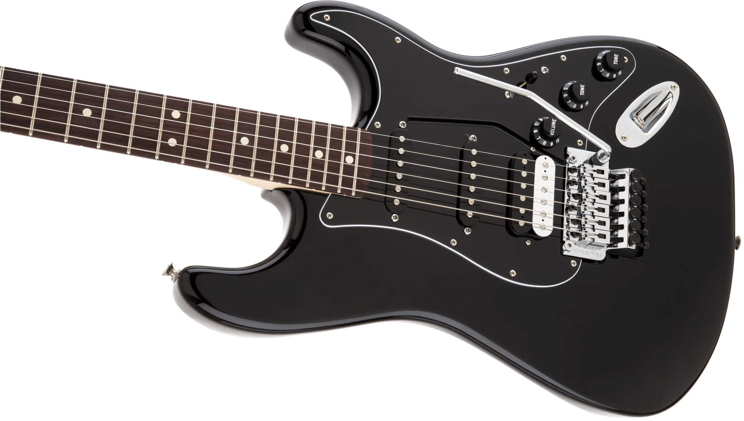 Fender® Standard Stratocaster® HSS with Floyd Rose®, Rosewood Fingerboard, Black
