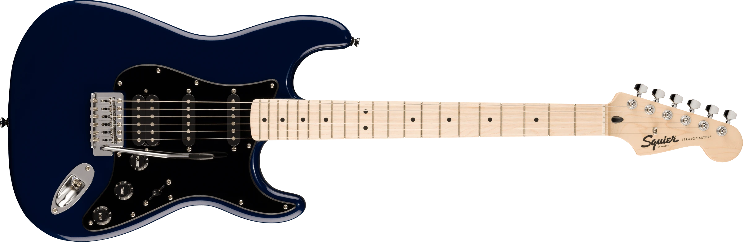 Squier® Sonic® Stratocaster® HSS, Maple Fingerboard, Black Pickguard, Midnight Blue