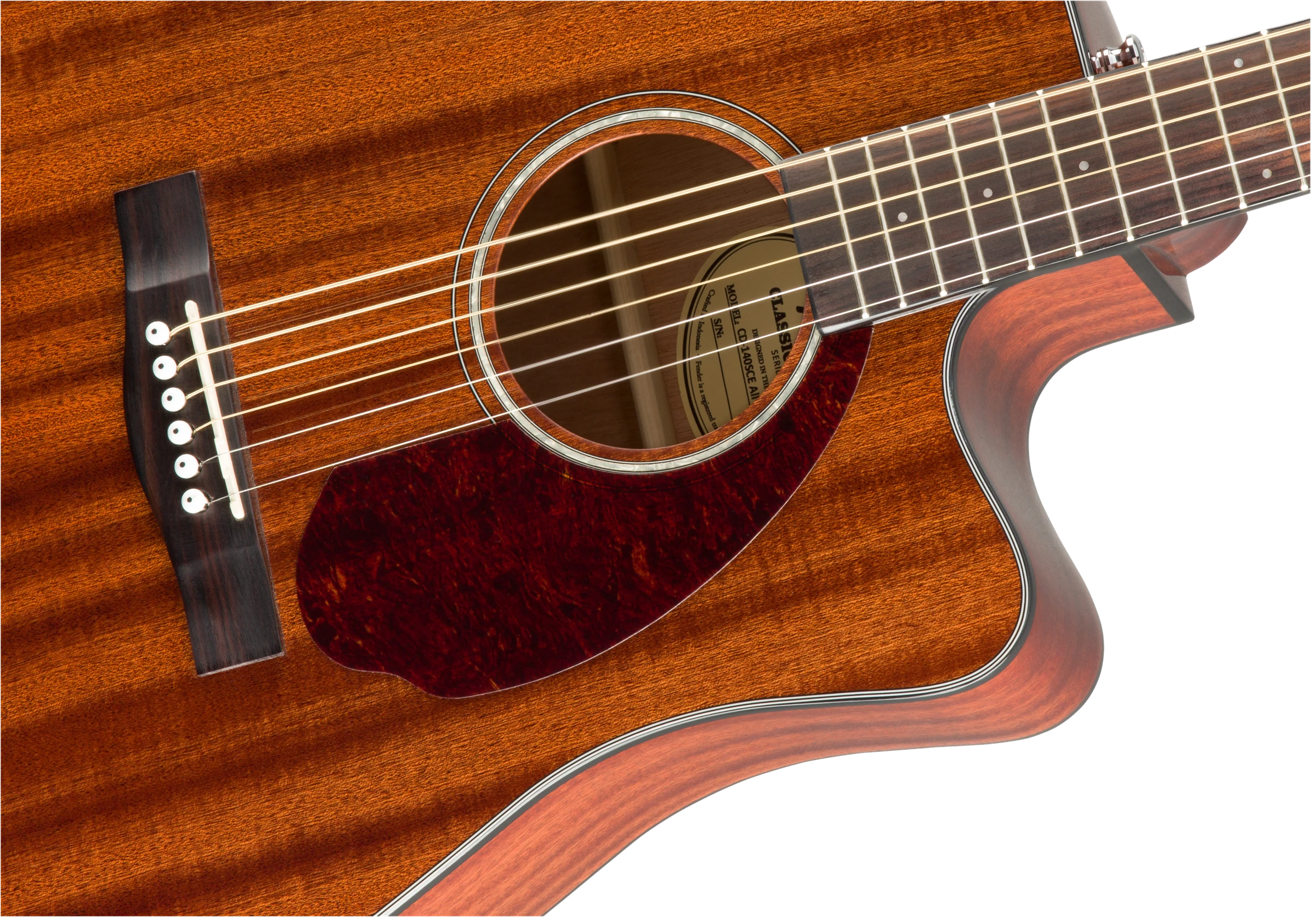Fender® CD-140SCE Dreadnought, Walnut Fingerboard, All-Mahogany w/Case