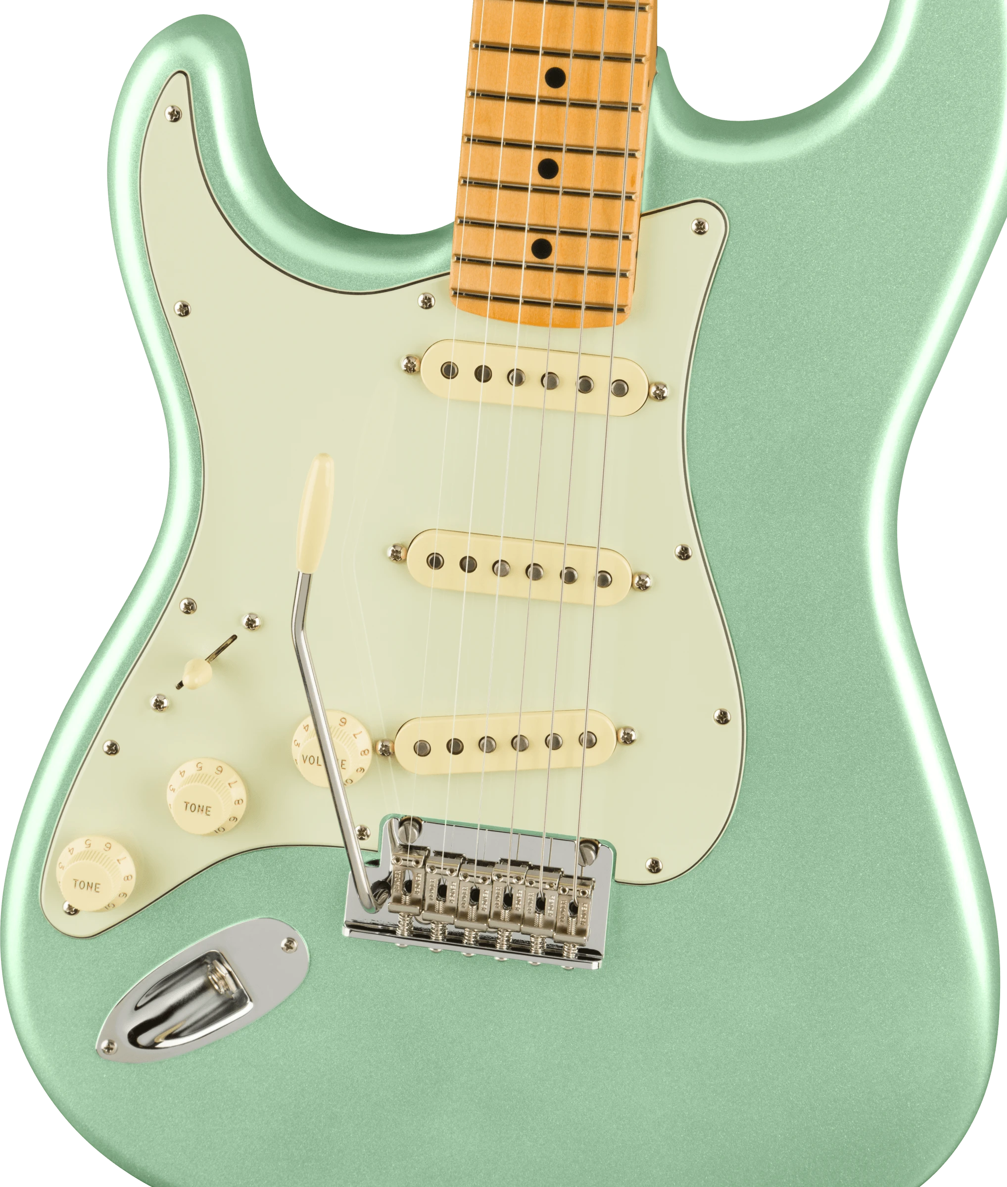 Fender® American Professional II Stratocaster® Left-Hand, Maple Fingerboard, Mystic Surf Green