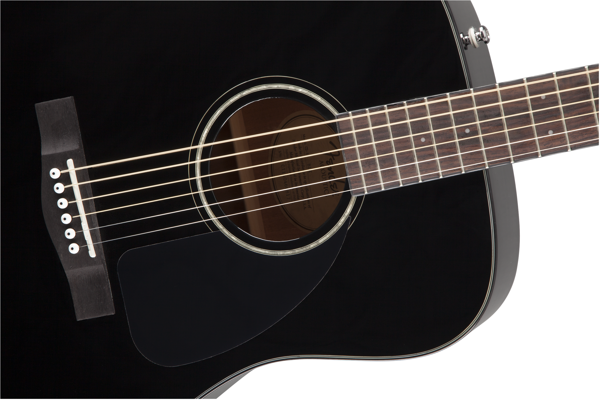 Fender® CD-60 Dreadnought V3 w/Case, Walnut Fingerboard, Black