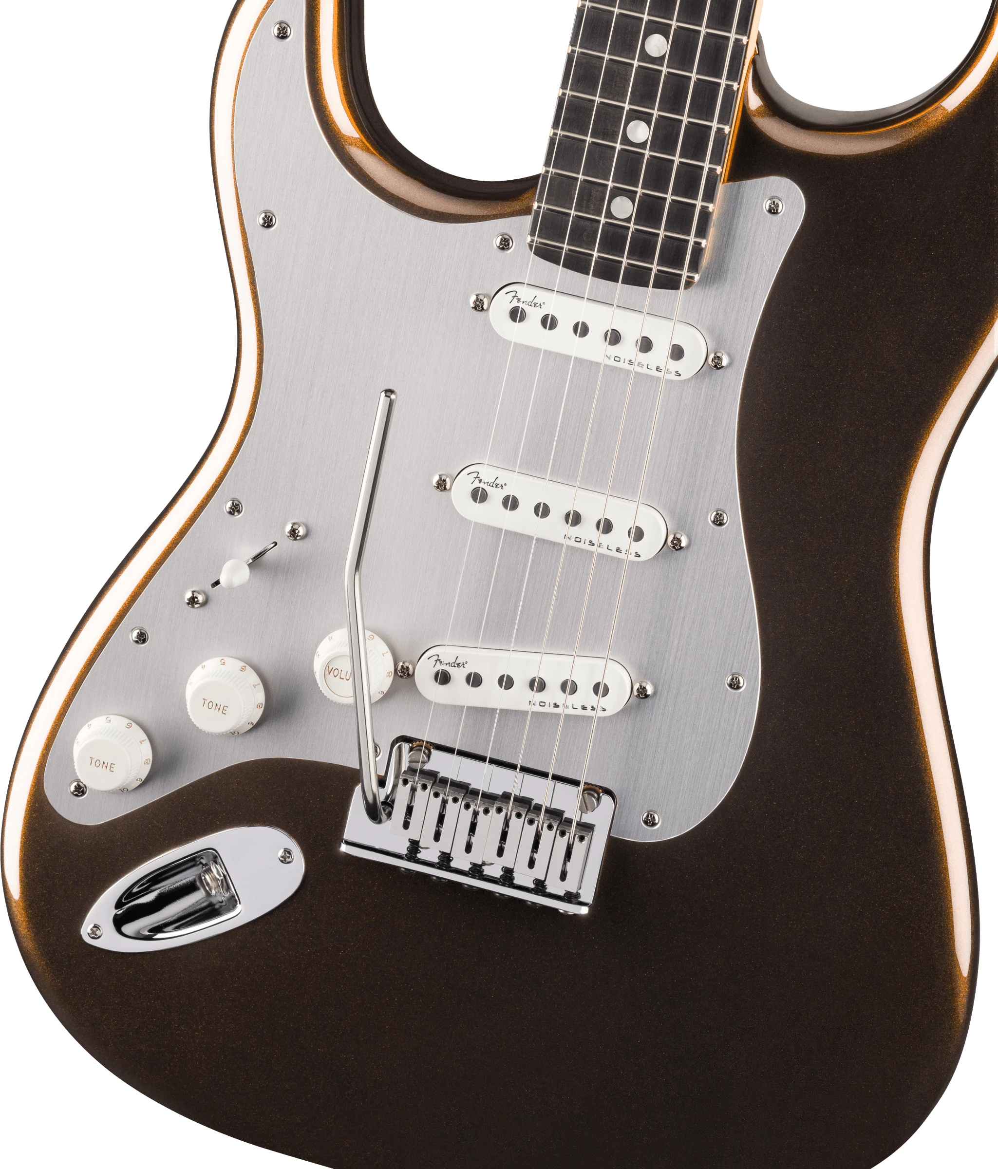 Fender® American Ultra II Stratocaster® Left-Hand, Ebony Fingerboard, Texas Tea