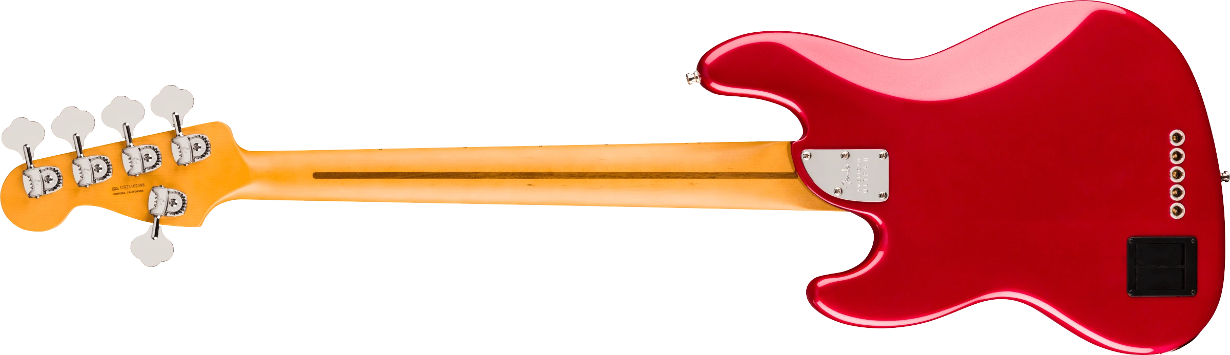 Fender® American Ultra II Jazz Bass® V, Maple Fingerboard, Sinister Red