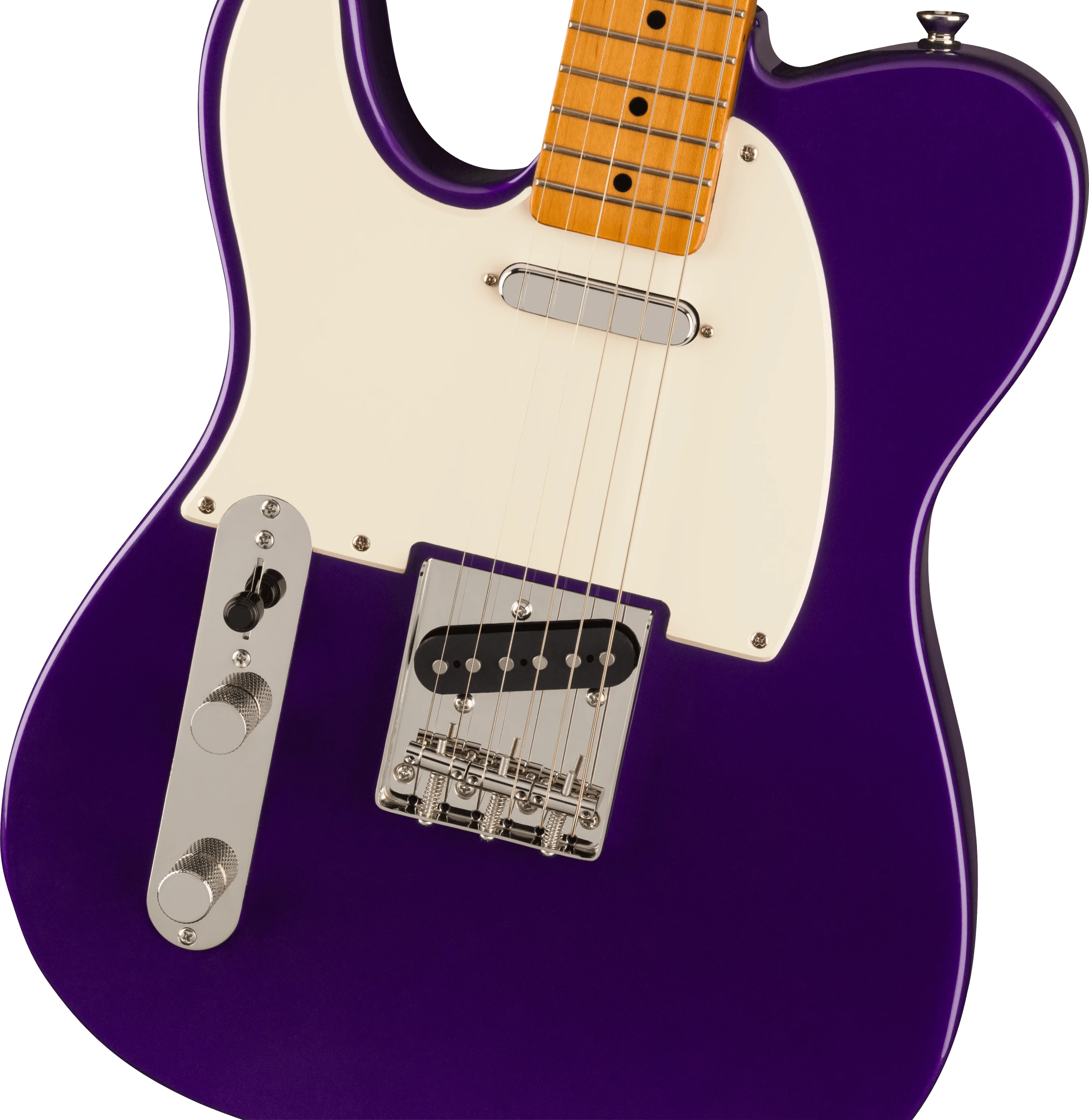Squier® FSR Classic Vibe '50s Telecaster® Left-Handed, Maple Fingerboard, Parchment Pickguard, Purple Metallic