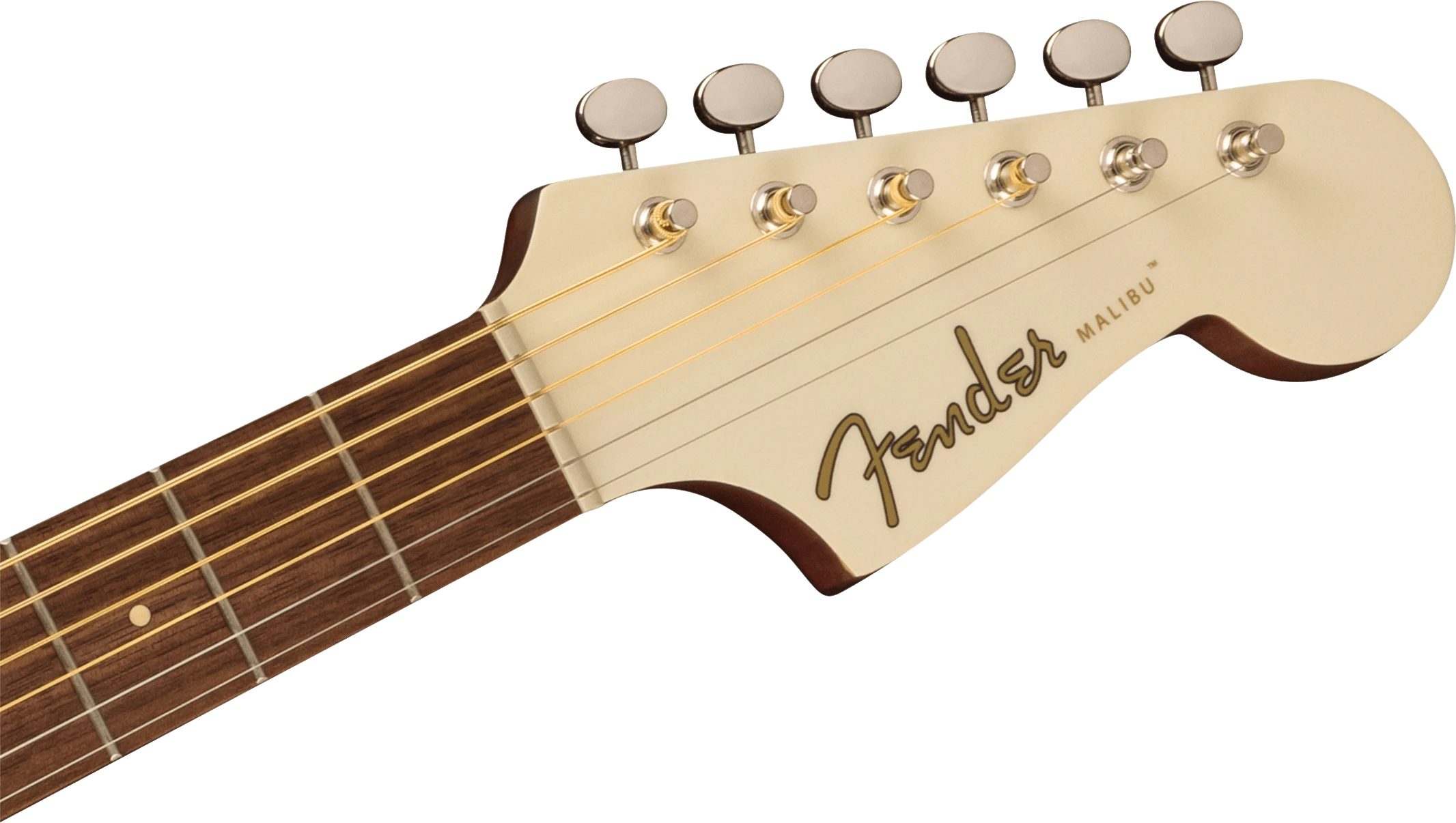 Fender® Malibu Player, Walnut Fingerboard, Tortoiseshell Pickguard, Olympic White