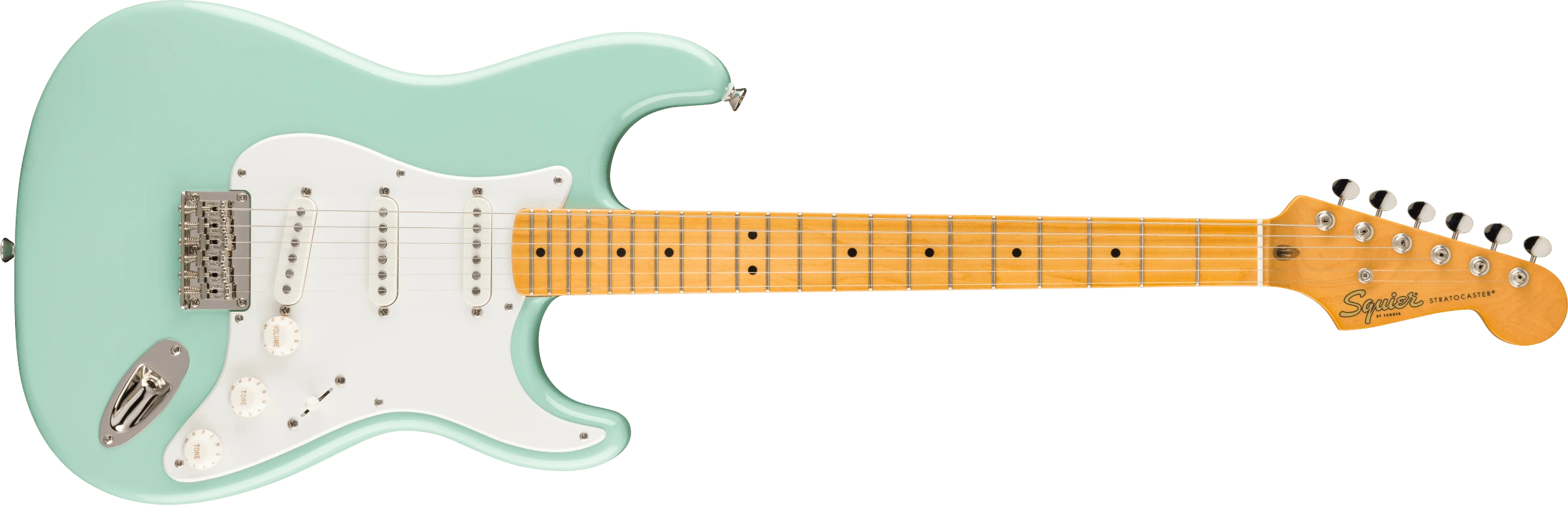 Squier® Classic Vibe™ '50s Stratocaster® HT, Maple Fingerboard, Parchment Pickguard, Surf Green