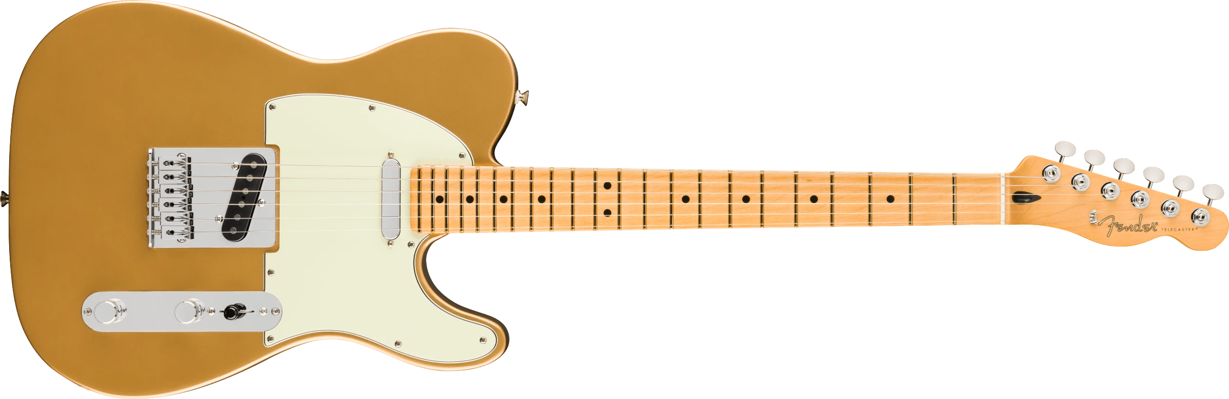 Fender® 75th Anniversary Player II Telecaster®, Maple Fingerboard, Aztec Gold