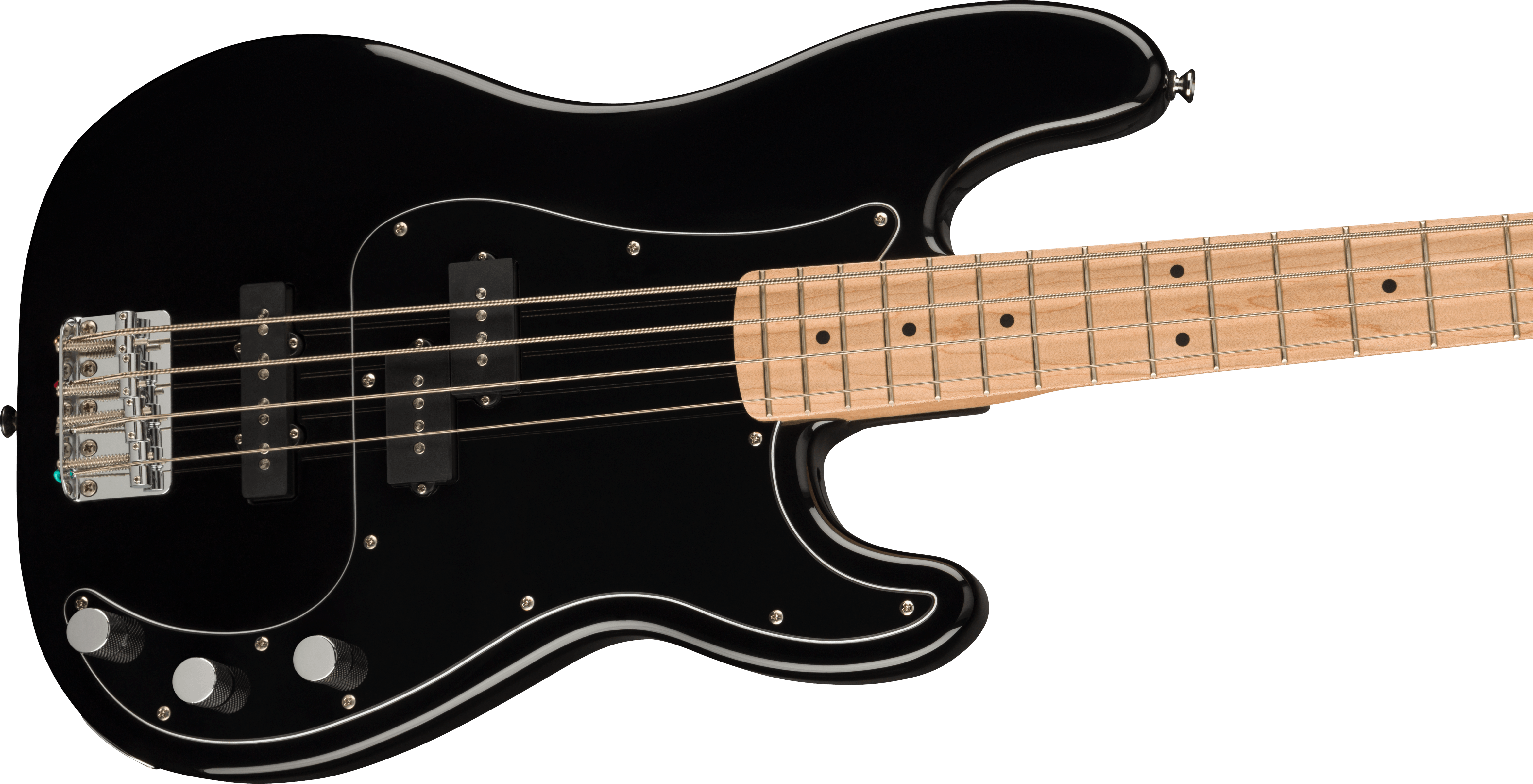 Squier® Affinity Series® Precision Bass® PJ Pack, Maple Fingerboard, Black, Gig Bag, Rumble 15 - 230V UK
