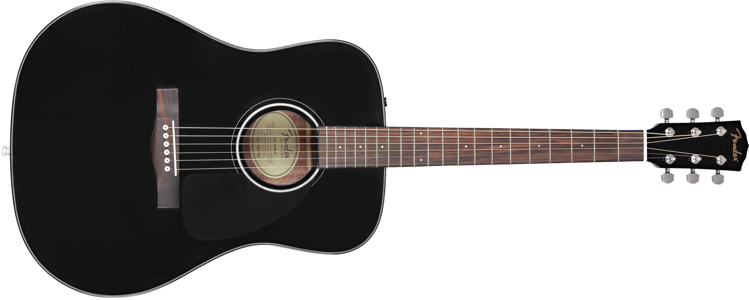 Fender® CD-60 Dreadnought V3 DS, Walnut Fingerboard, Black