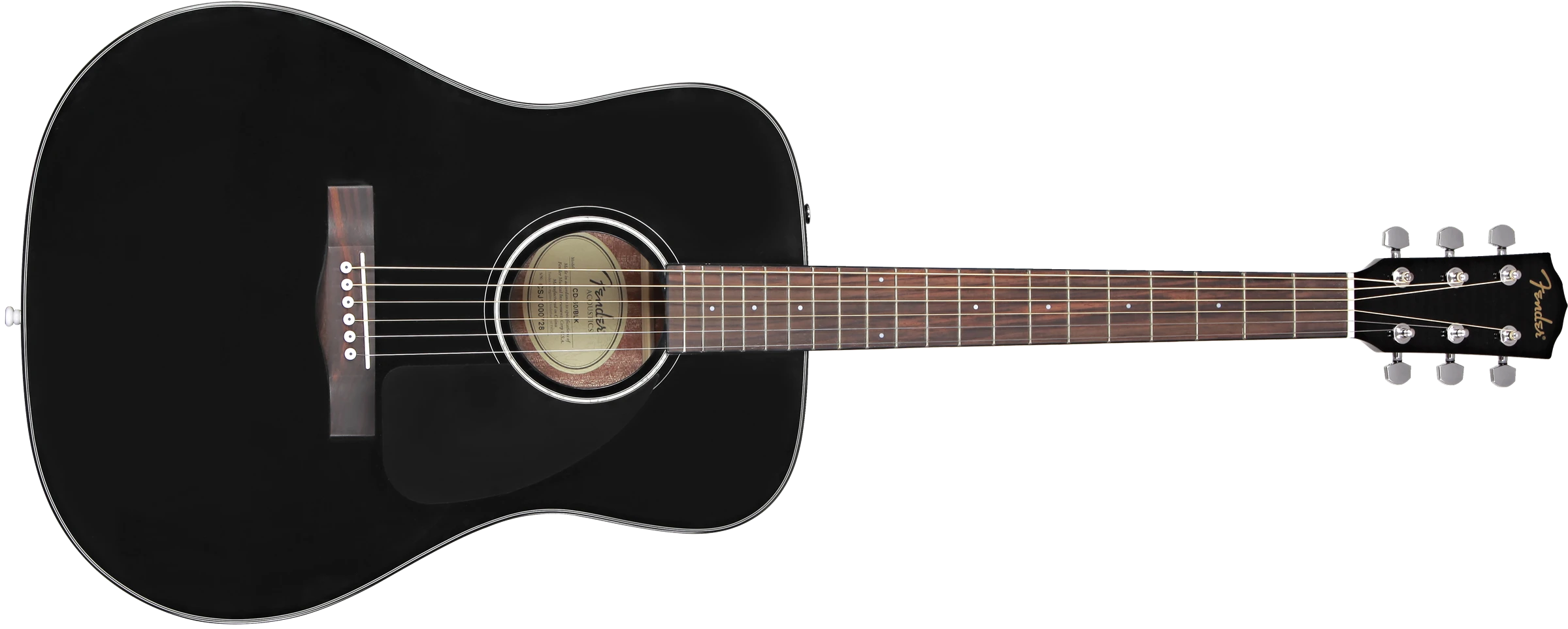 Fender® CD-60 Dreadnought V3 DS, Walnut Fingerboard, Black