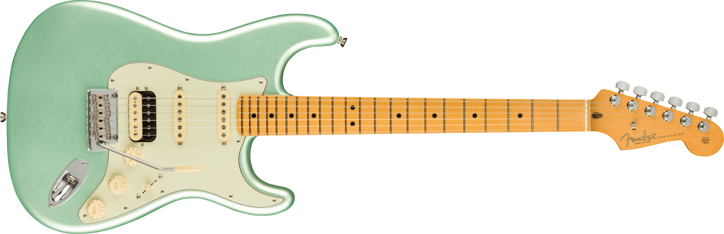 Fender® American Professional II Stratocaster® HSS, Maple Fingerboard, Mystic Surf Green