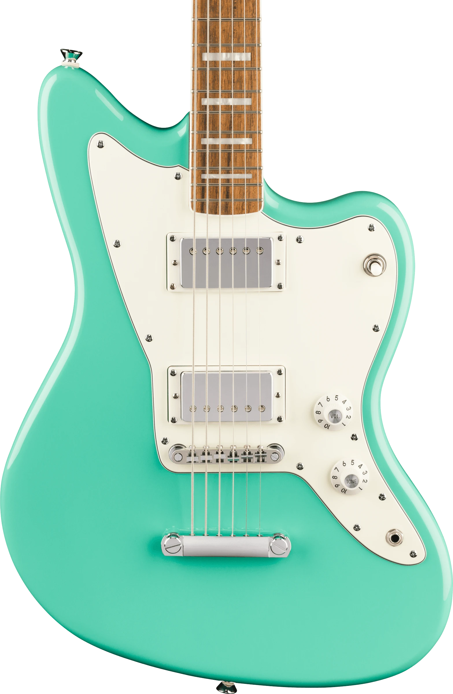 Squier® Paranormal Baritone Jazzmaster® HH, Laurel Fingerboard, Parchment Pickguard, Sea Foam Green