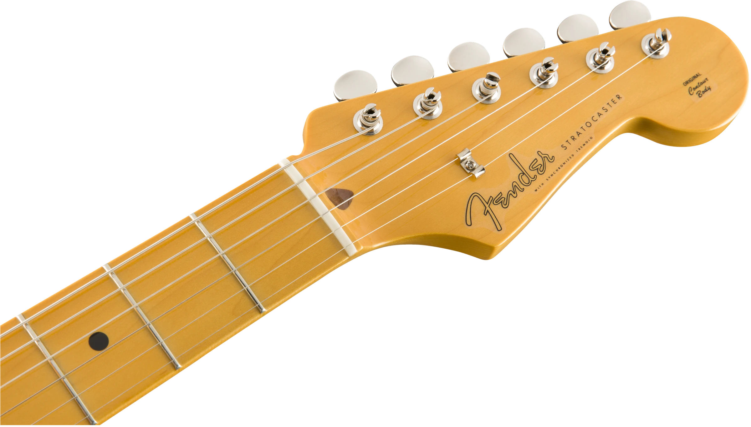 Fender® FSR Traditional 50s Strat, Maple Fingerboard, Inca Silver with Shoreline Gold Stripes