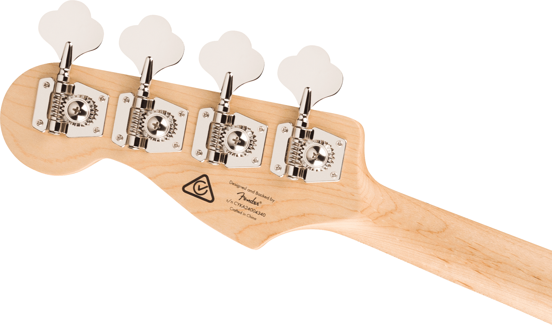 Squier® Affinity Series® Active Jazz Bass®, Maple Fingerboard, Black Pickguard, Olympic White