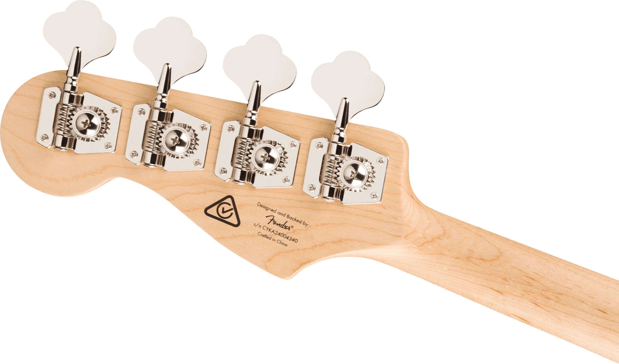 Squier® Affinity Series® Active Jazz Bass®, Maple Fingerboard, Black Pickguard, Olympic White