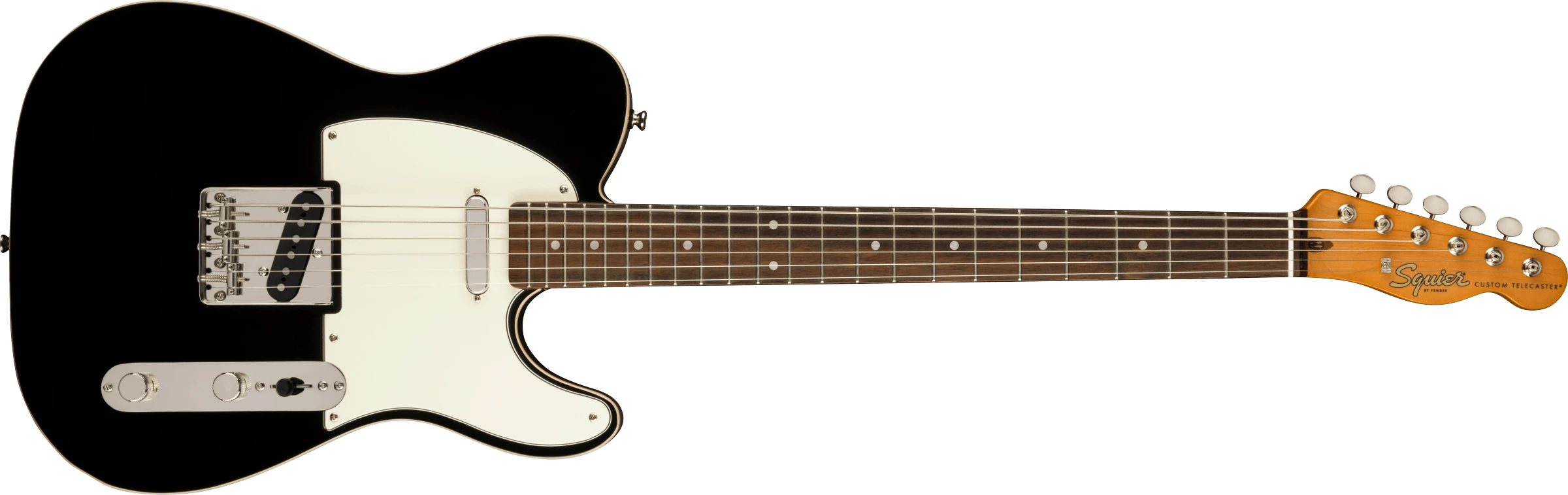 Squier® Classic Vibe Baritone Custom Telecaster®, Laurel Fingerboard, Parchment Pickguard, Black