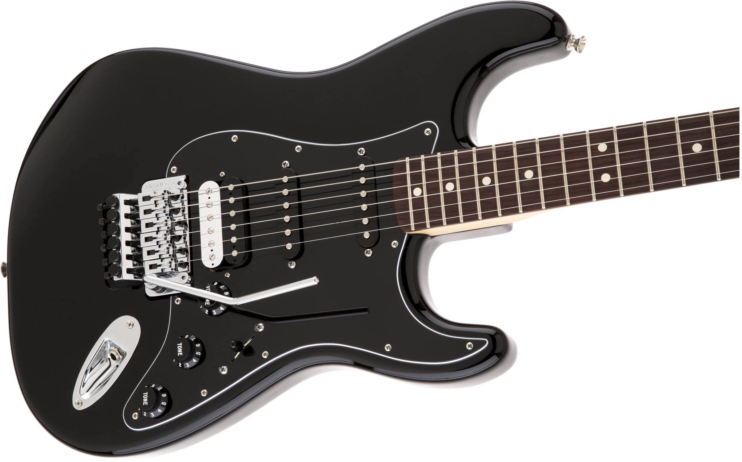 Fender® Standard Stratocaster® HSS with Floyd Rose®, Rosewood Fingerboard, Black