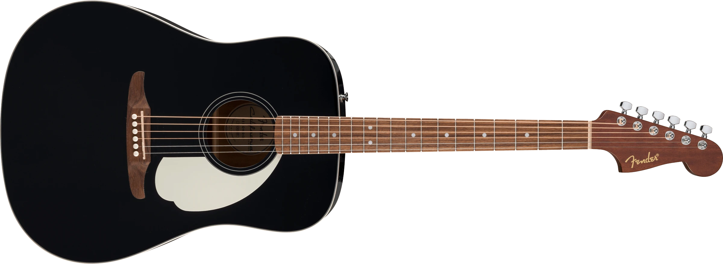 Fender® California Standard Redondo™, Spruce Top, Ivory Pickguard, Black