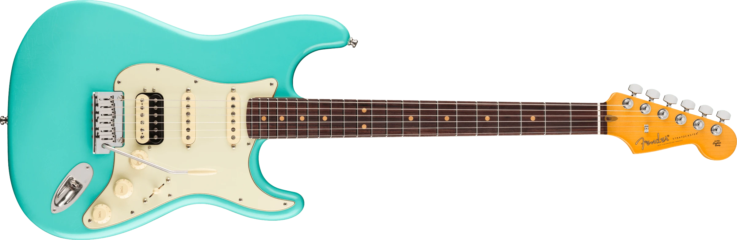 Fender® American Ultra Luxe Vintage '60s Stratocaster® HSS, Rosewood Fingerboard, Sea Foam Green