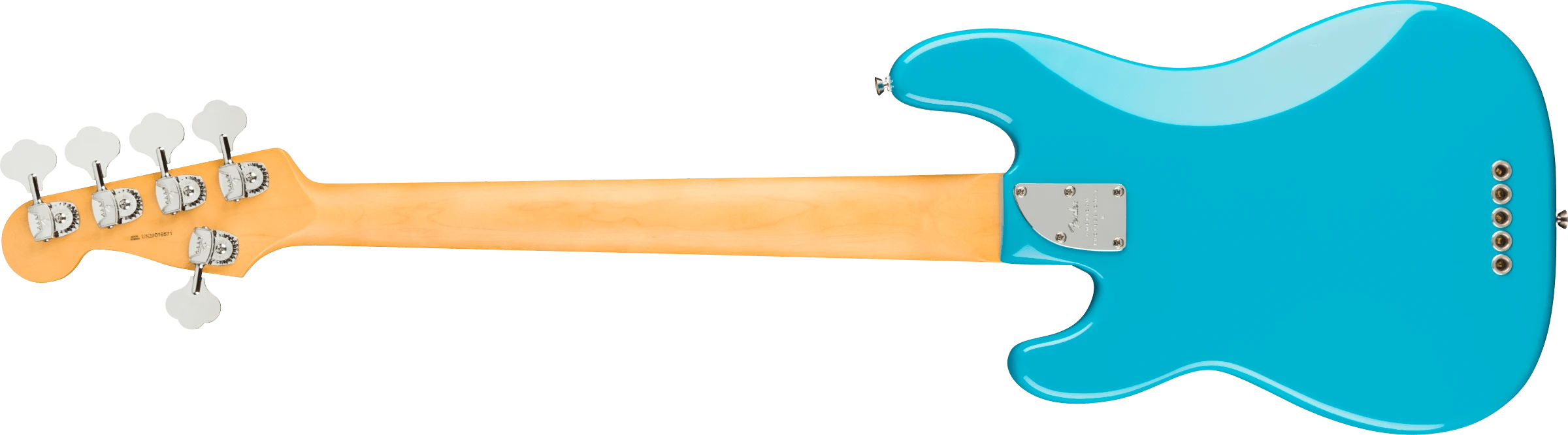 Fender® American Professional II Precision Bass® V, Maple Fingerboard, Miami Blue
