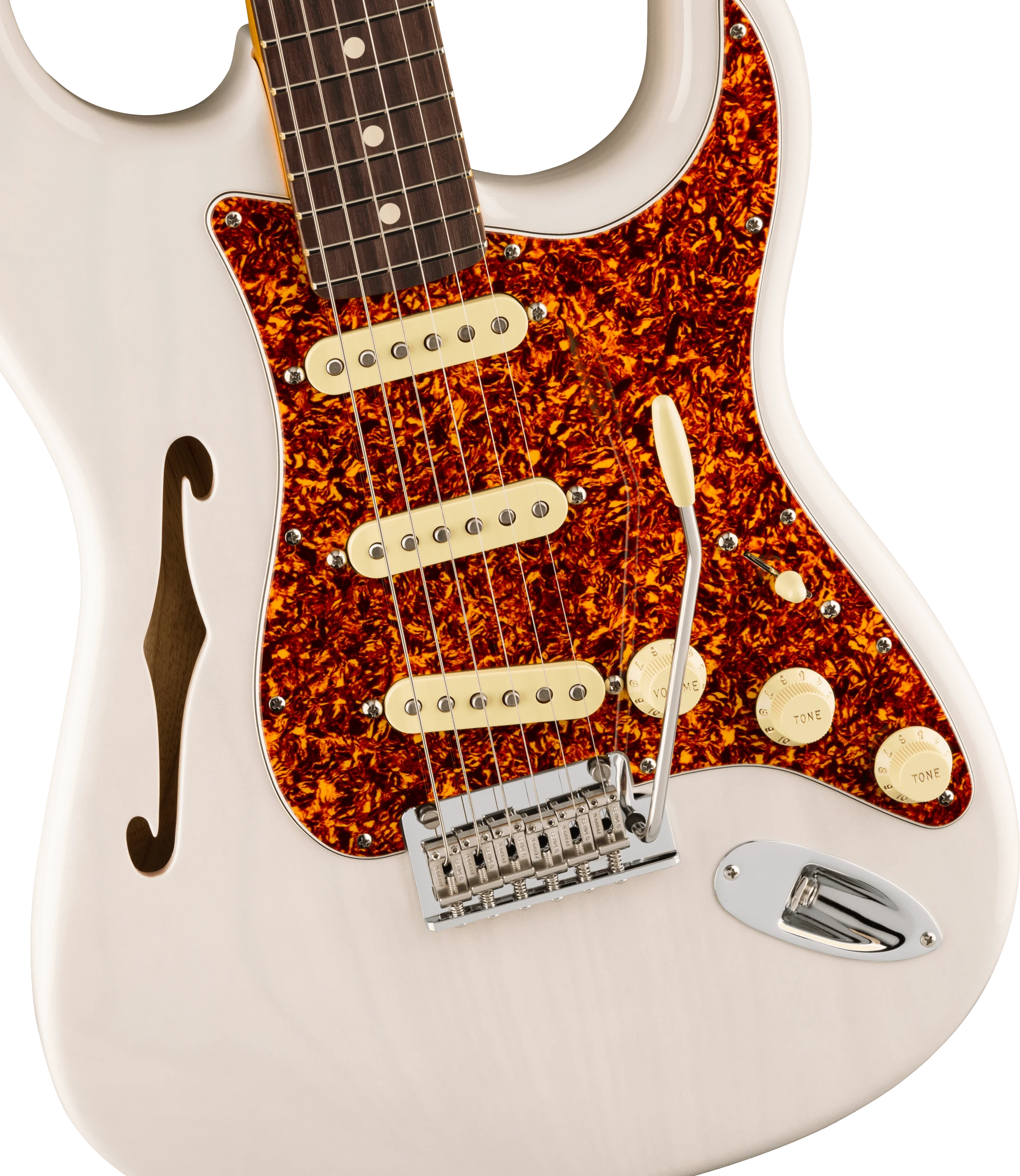 Fender® American Professional II Stratocaster® Thinline, Rosewood Fingerboard, White Blonde