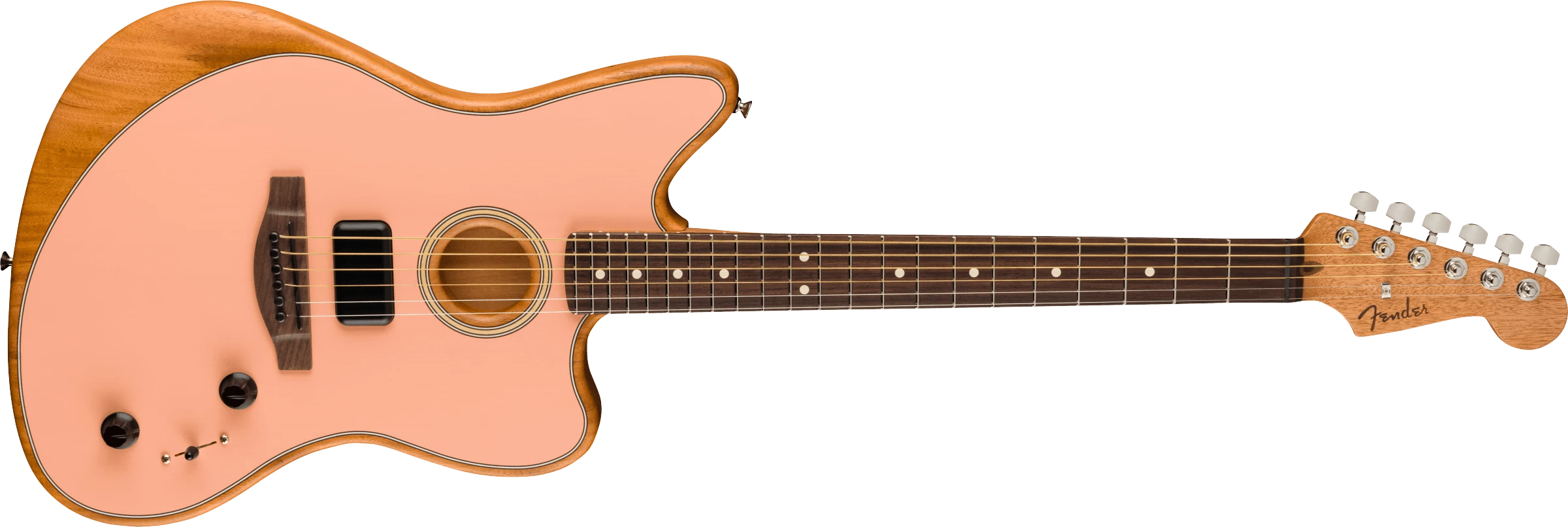 Fender® Acoustasonic® Player Jazzmaster®, Rosewood Fingerboard, Shell Pink