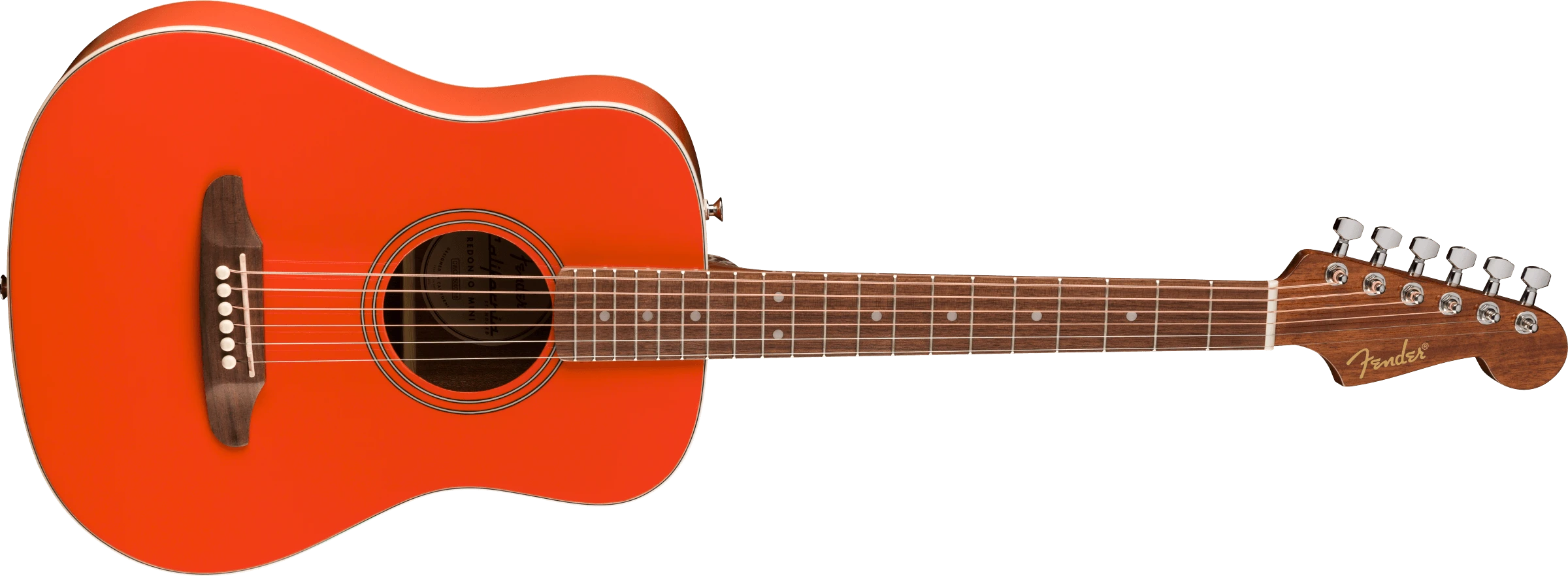 Fender® California Standard Redondo™ Mini with Bag, Spruce Top, Fiesta Red