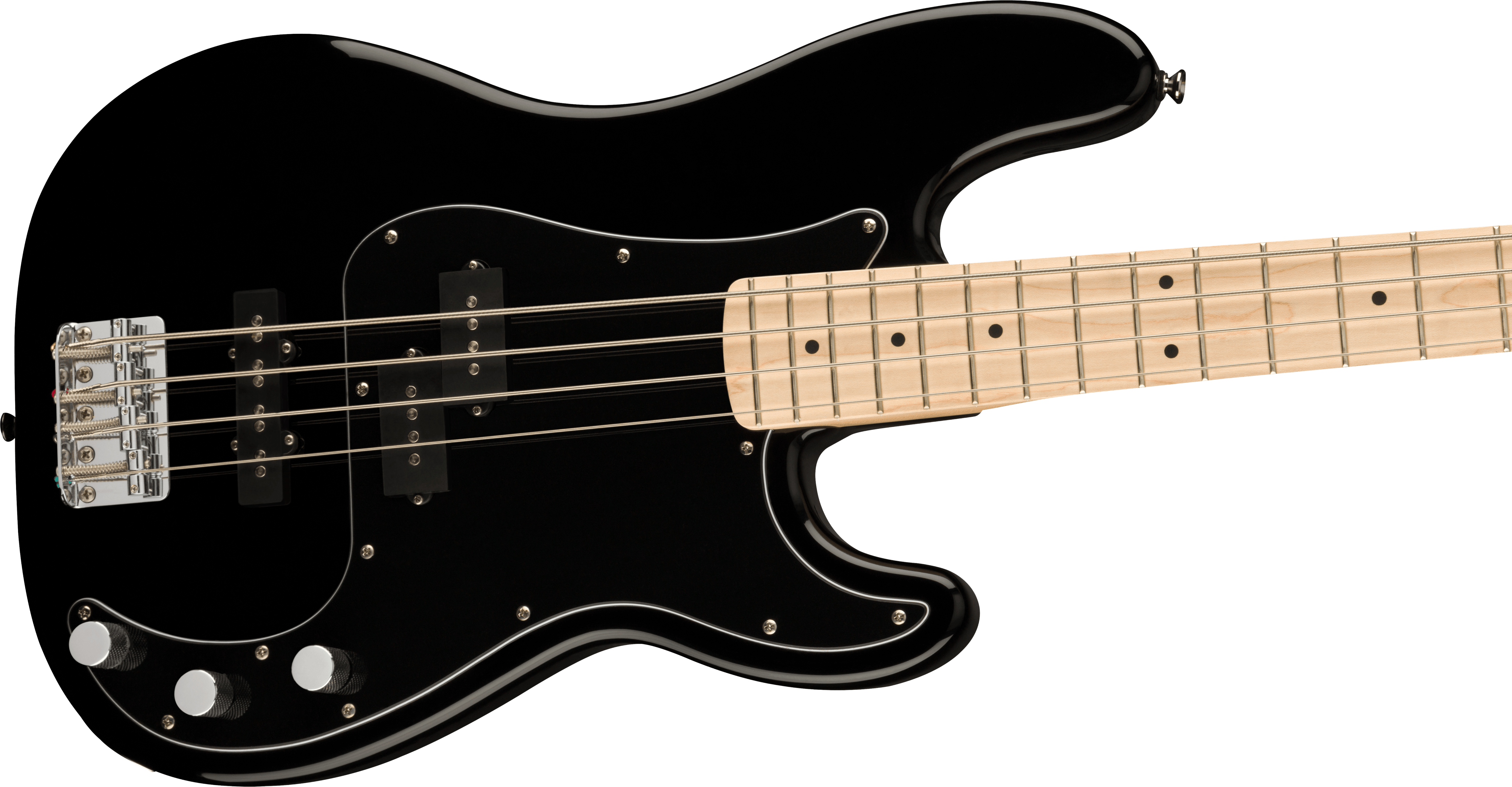 Squier® Affinity Series® Precision Bass® PJ, Maple Fingerboard, Black Pickguard, Black