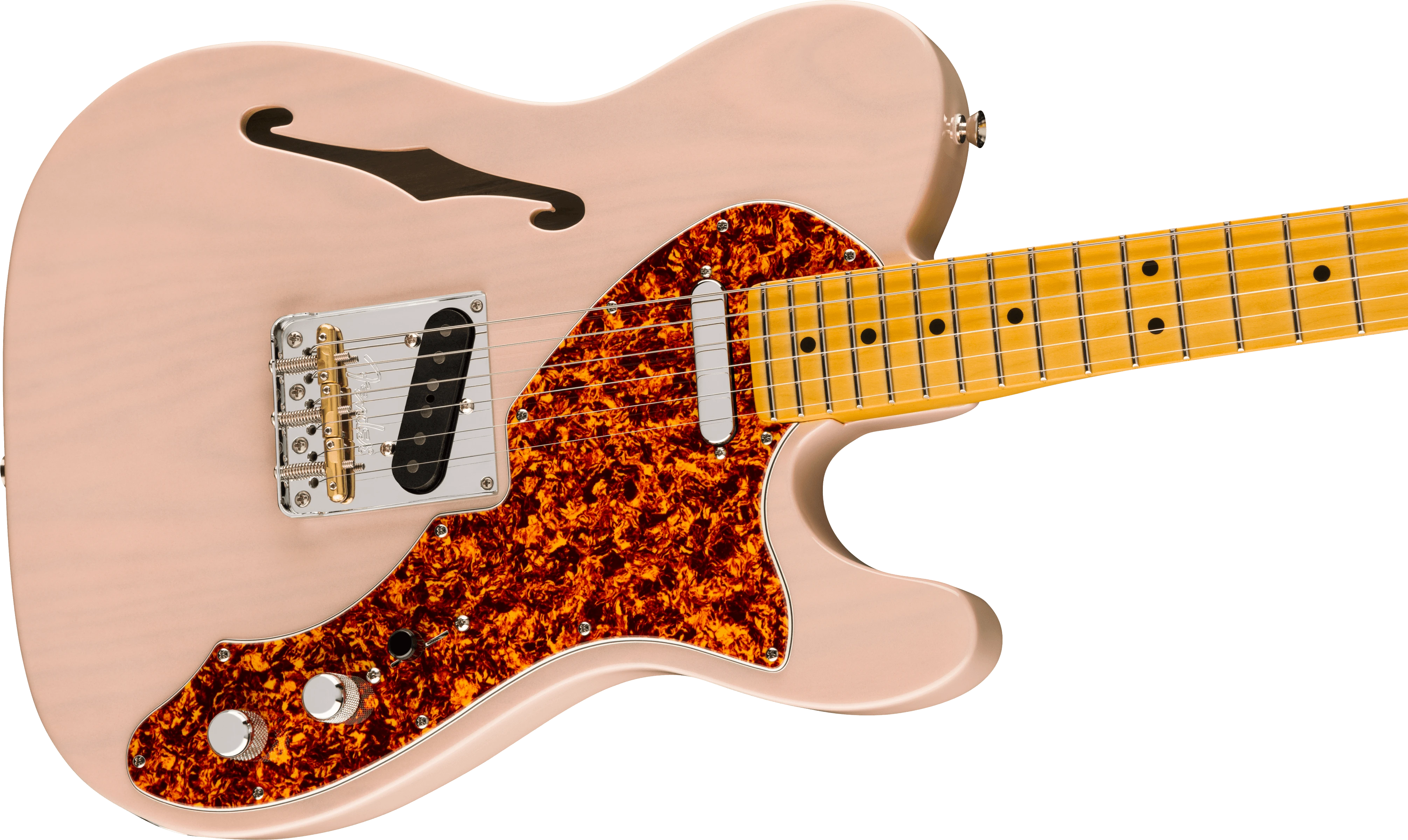 Fender® Limited Edition American Professional II Telecaster® Thinline, Maple Fingerboard, Transparent Shell Pink