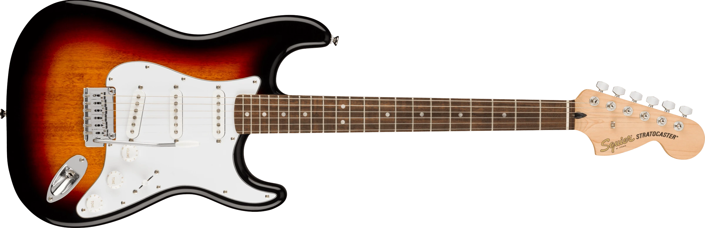 Squier®  Affinity Series™ Stratocaster®, Laurel Fingerboard, White Pickguard, 3-Color Sunburst