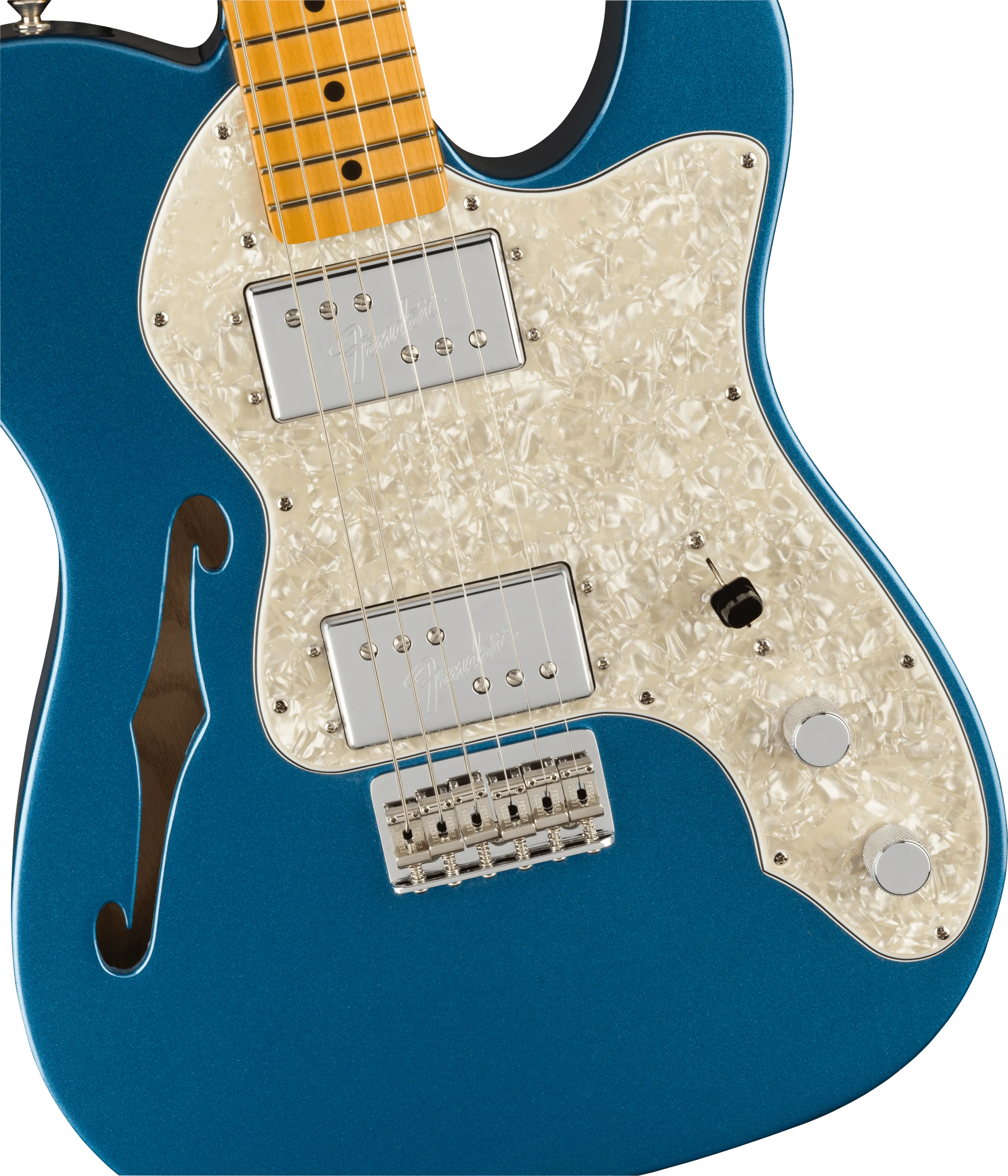 Fender® American Vintage II 1972 Telecaster® Thinline, Maple Fingerboard, Lake Placid Blue