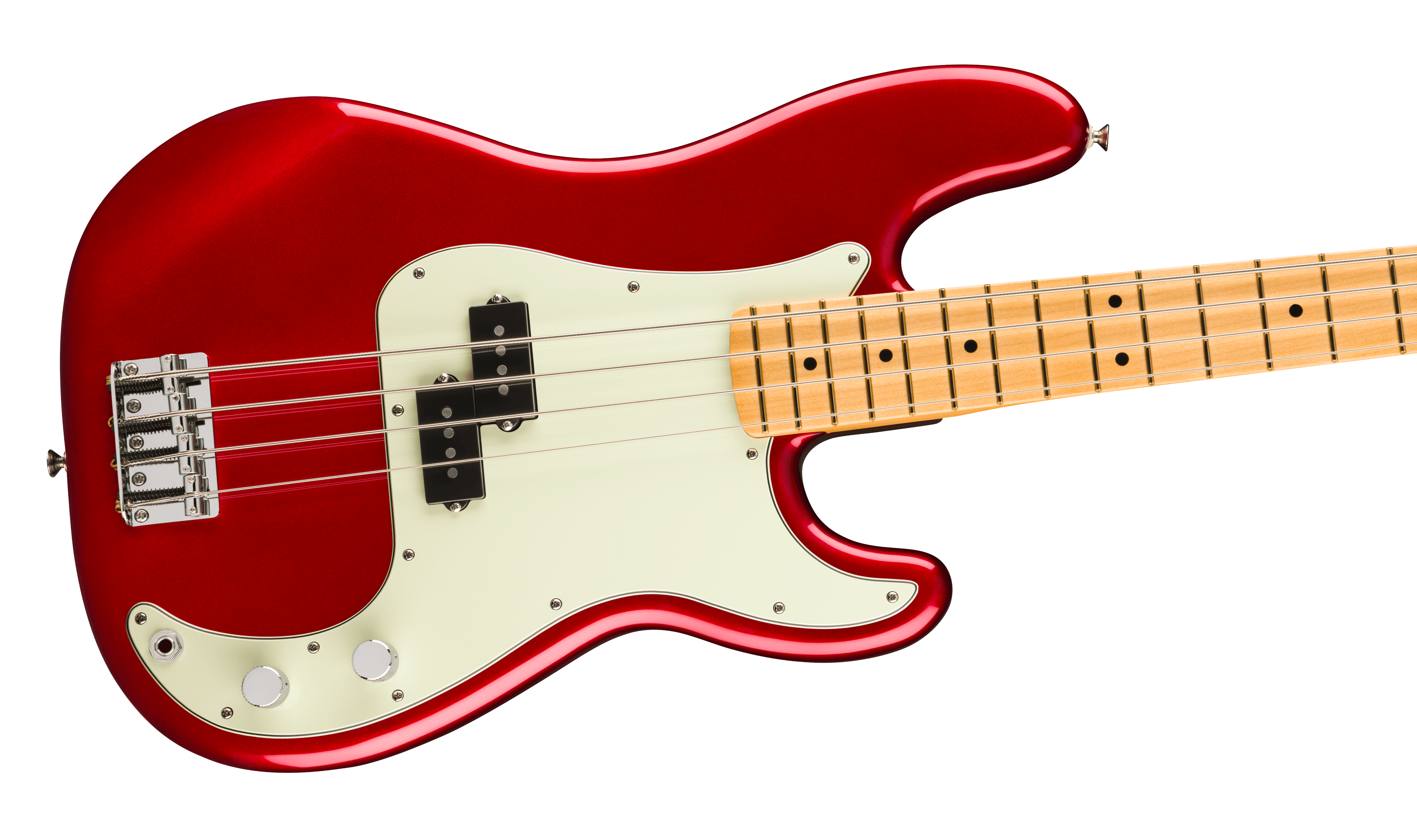 Fender® 75th Anniversary Player II Precision Bass®, Maple Fingerboard, Candy Apple Red