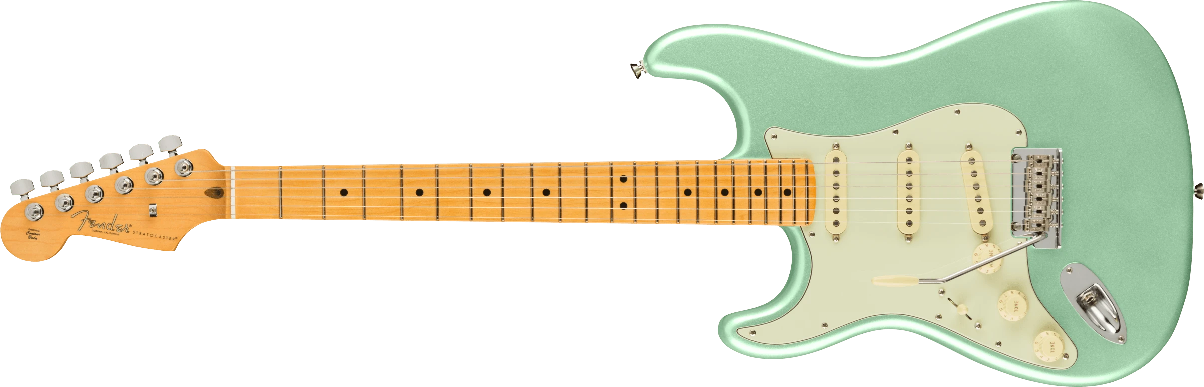Fender® American Professional II Stratocaster® Left-Hand, Maple Fingerboard, Mystic Surf Green