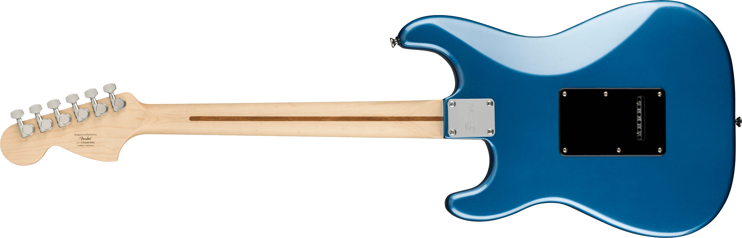 Squier® Affinity Series™ Stratocaster®, Maple Fingerboard, Black Pickguard, Lake Placid Blue